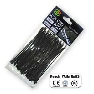 BANDA PLASTIC NEGRU 4.8 x 250mm 100buc 145313735 - Legături de cablu