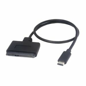 MicroConnect USB-C - SATA adapter 5Gbps, 0,2m, fekete Csatlakoztathat SSD-t Macbookhoz vagy Chromebookhoz USB TYPE-C porton keresztül 145314014 - IDE & SATA átalakító