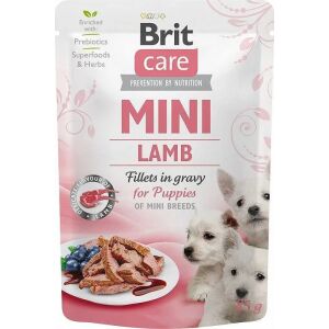 Hrana Umeda Caini Brit Care Mini Puppy Dog Fileuri de Miel in Sos 85 gr 145314156 - Hrane pentru câini