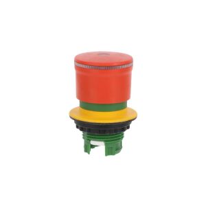 Miniatűr biztonsági gomb 30mm 22mm lyukra gyűrűvel kivilágított feloldás húzással M22-PVL30