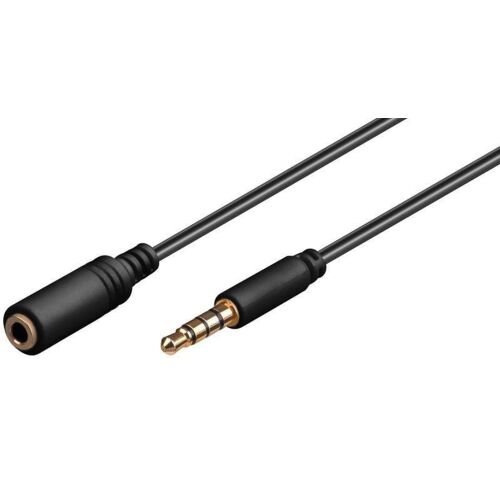 MicroConnect 3.5mm Minijack Hosszabbító Kábel, 1m - Jack kábel