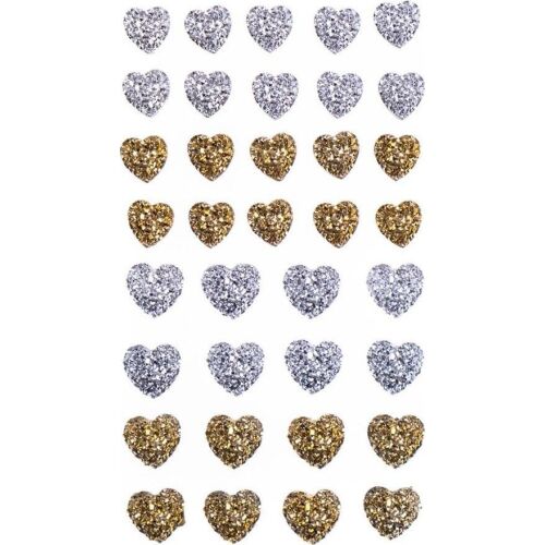 Öntapadós kristályok szív 36db 145315186