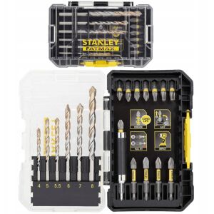 Stanley Zestaw 19 szt. végdarab ütős 1/4" + fúrók a falhoz (STA88552-XJ)