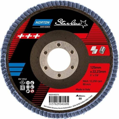 Norton Clipper Lamellás fűrészlap FLD FDTF 125x22 R82B NOR P80 STARL EU 145315767