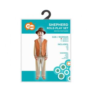 Godan gyermek jelmez Pásztor (blúz, nadrág, öv, mellény, fejfedő) (SL-PT11)