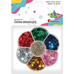 Flitterek 7mm 6 színben +15 mm-es csapok