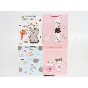 AST. TASKA x 12 PREZENT. 32x26x10 cm, macskák