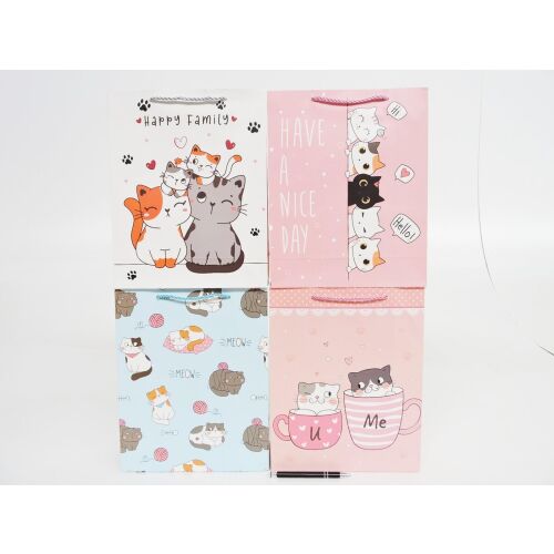 AST. TASKA x 12 PREZENT. 32x26x10 cm, macskák 145316054