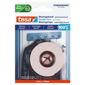 tesa Montageband Fliesen&Metall 100kg 1.5m x 19mm