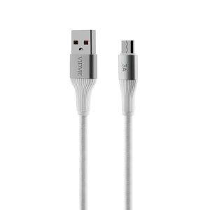 VIDVIE CB4038 USB/Micro 3A, 2m fehér kábel 145316687 - USB kábel