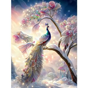 Gyémánt mozaik Páva ágon 30x40cm 2000395