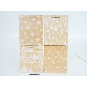 AST. TÁSKA x 12 BN GIFT. arany hó, 32x26x10