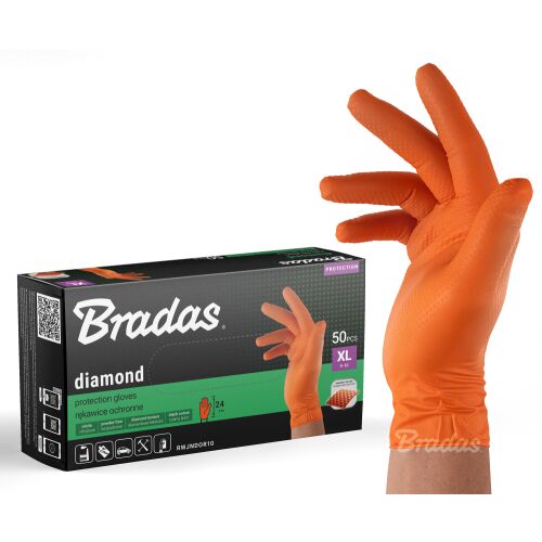 NITRIL KESZTYŰ DIAMOND NARANCS XL 9-10 /50db. 145317388