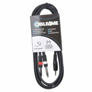 CABLE4ME jack 3,5 mm sztereó 2x jack mono 6,3 mm 3m 145317484 - Kábel