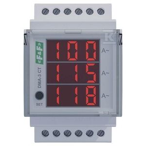 Áramerősség mérő, digitális, 3-fázisú, TrueRMS DMA-3RMS-CT