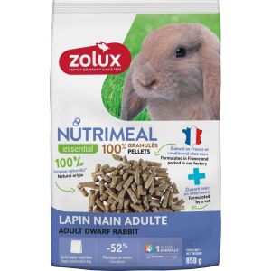 ZOLUX Törpe nyúl felnőtt granát NUTRIMEAL 4 850g