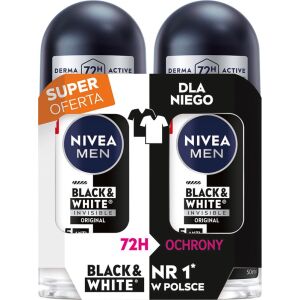 NIVEA DEO Roll-on_Duo férfi B&W Inv.Origin2x50ml&