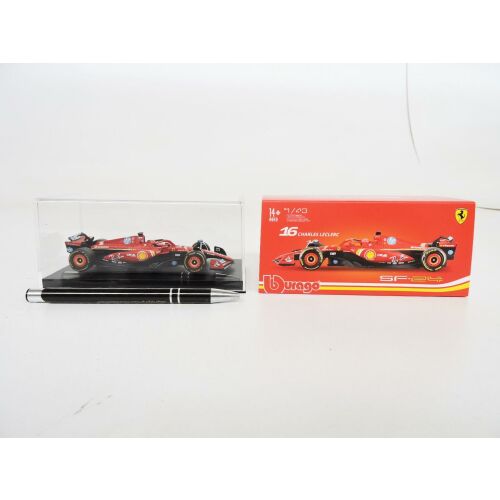 *BBURAGO fém 1:43 Ferrari SF-24 sisak, LECLERC 145317982