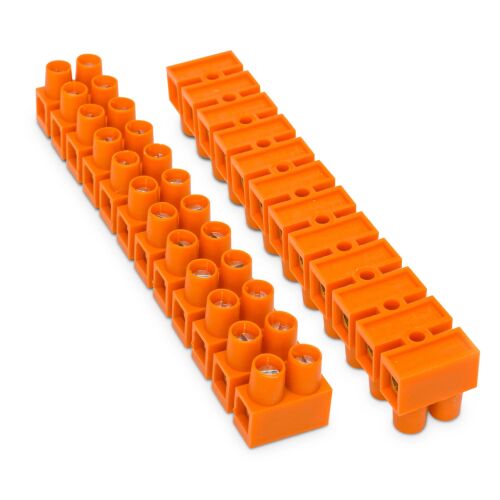 Sorkos tűsín 16mm2 12-utas 250V narancs