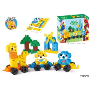 Állatvonat Nagy Méretű Építőkészlet 145318614 - Kreatív & Építő játék
