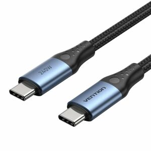 Vention USB-C - USB-C kábel USB 2.0 5A 240W 1.5m fekete 145318872 - USB kábel