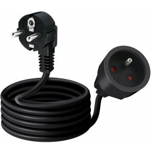 Hálózati hosszabbító Dugasz - Aljzat 10m fekete 145318884 - Hosszabbító