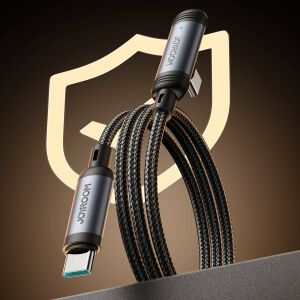 Joyroom USB-C - USB-C kábel 1,2 m Fekete (6956116764951) 145319093 - Kábel