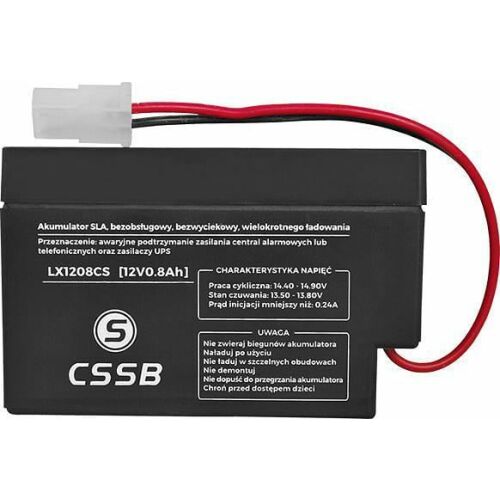 CSSB Gél akkumulátor 12V 0,8Ah