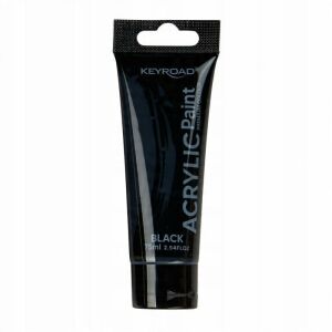 KEYROAD akrilfesték, 75ml, tubus, fekete 145319472 - Akrilfesték