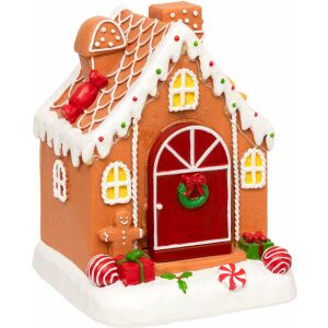 Mézeskalács ház, 8 LED, mozgó hanggal, 16,2 cm 145319785 - Szezonális dekoráció