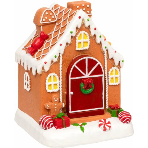Mézeskalács ház, 8 LED, mozgó hanggal, 16,2 cm 145319785
