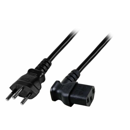 EFB Netzkabel Schweiz Typ 12 - C13 90°,sw,1.8m,3x0.75mm 145320170