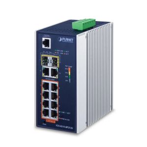 Planet IGS-4215-8P2T2S 8-portos 1000Mb/s PoE + 2-portos 100Mb/s + 2-portos Gigabit SFP ipari kapcsoló 145320364 - Switch