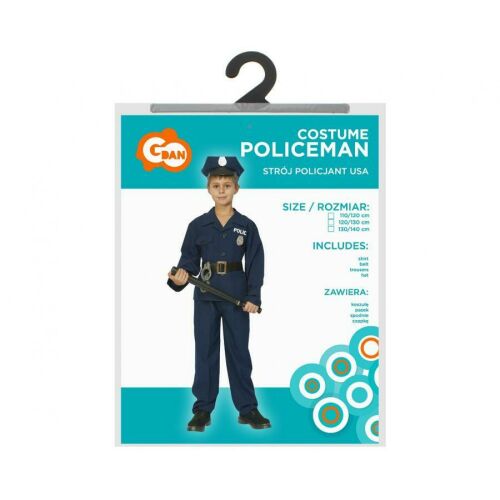 Rendőr ruha USA ing, öv, nadrág, sapka 110/120cm SL-PU11 145320645