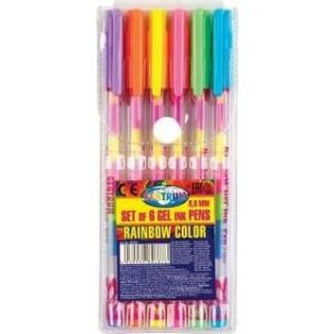 Zestaw długopisów żelowych Rainbow 6 kol 80787 145320643 - Myto