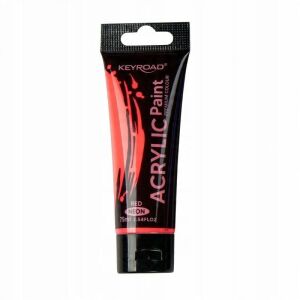 KEYROAD neon akril festék, 75ml, tubus, piros 145320670 - Akrilfesték