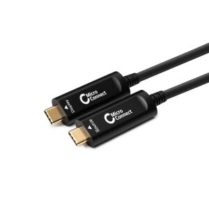 USB MicroConnect USB-C - USB-C 10 m Fekete kábel (USB3.1CC10OP) 145320842 - Adatkábel