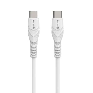 eStuff USB-C - C kábel 1,0m Fehér USB-C férfi - USB-C férfi fehér. USB 2.0. Támogatja az 480 Mb/s adatátvitelt ~ 5V/2.4A töltést 145321000 - Kábel