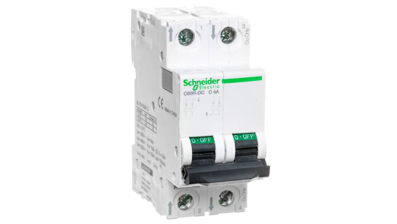 Schneider Electric Wyłącznik nadprądowy 2P C 4A 6kA DC C60H-DC (A9N61524)