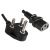 MicroConnect tápkábel 1,8 m D típus -C13 India D típus - C13, fekete 3x0,75mm2, max. áram: 6A, 250V Tanúsítványok: SABS, REACH RoHS megfelelőség 145321695