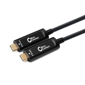 MicroConnect USB-C - USB-C kábel 10 m Fekete (MC-USB3.1CC10OP) 145321889 - Adatkábel