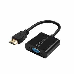 MicroConnect Adapter HDMI - VGA M/F, czarny Support Audio, 1920* 1080 (maks.) z Micro USB do dodatkowego zasilania 145321939 - Konwerter HDMI