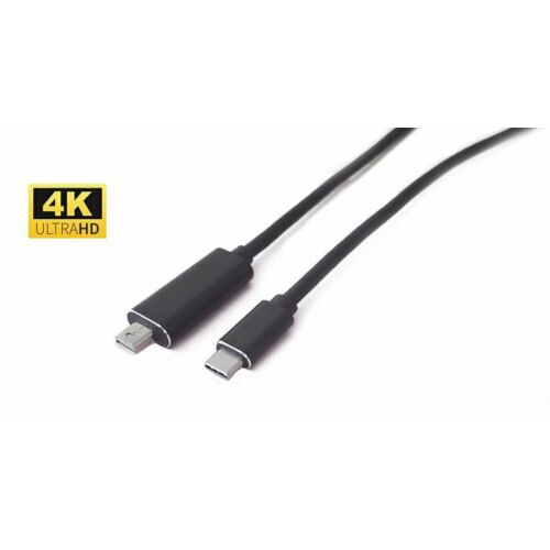 MicroConnect 4K USB-C - Mini DisplayPort kábel, 2m - DisplayPort