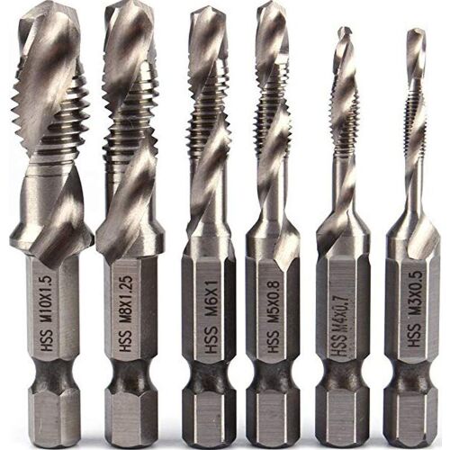 Ezüst menetes fúrófejek 6db. 145322710