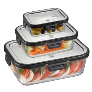 3 db tárolóedény készlet GEFU MILO G-12799 145322780 - Ételtároló