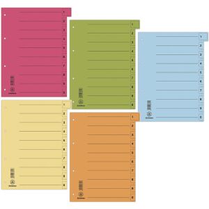 Donau Separator DONAU, carton, A4, 235x300mm, 0-9, 1 foaie cu perforație, albastru 145323030 - Consumabile pentru capsator