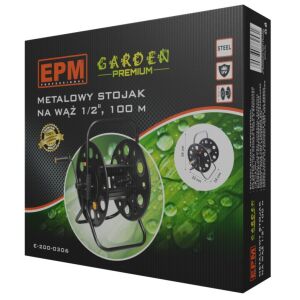 EPM Zwijacz na wąż 100 m metalowy czarny 145323087 - Wózek na wąż