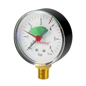 Műszaki nyomásmérő 50MM ÁT 0-4 BAR GW 1/4'