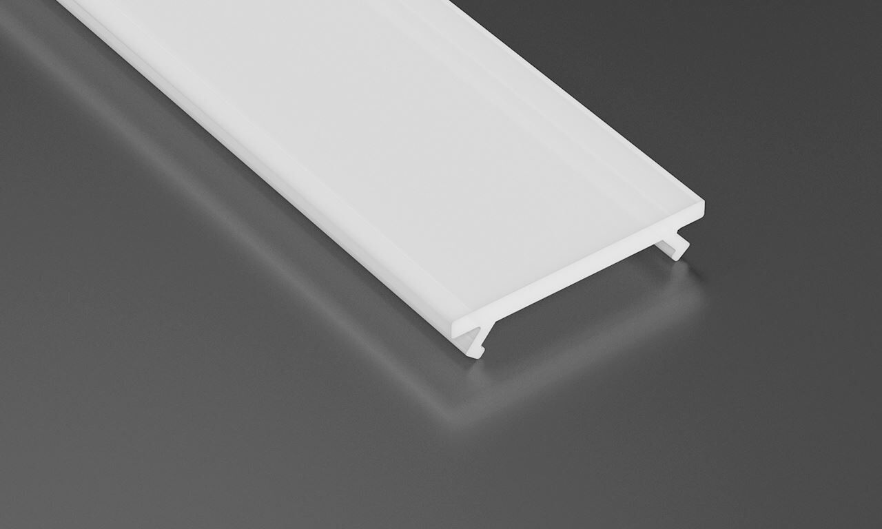 PROFIL ALUMINIU ARGINTIU TIP D 1m + ABATJUR LAPTE