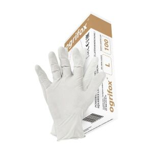 MĂNUȘI DE VINIL PUDATE/100 buc. OGRIFOX  M ECONOMICE ȘI DE PROTECȚIE 145324492 - Mănuși de unică folosință